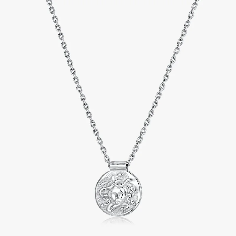 women’s infinity necklaces-Medusa Necklace in Silver (Unisex)