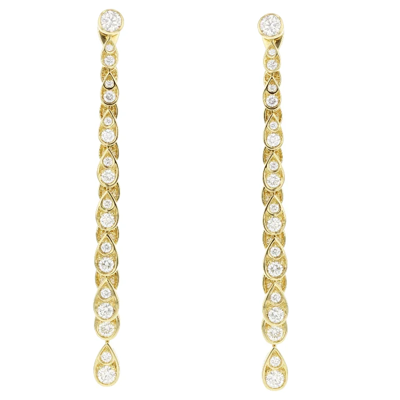 women’s luxury earrings-Cascading Diamond Dual Drop Dangle Earrings