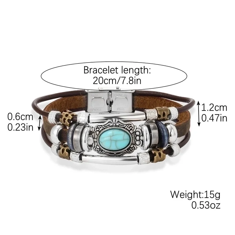 S2208-6 Coffee Leather Turquoise