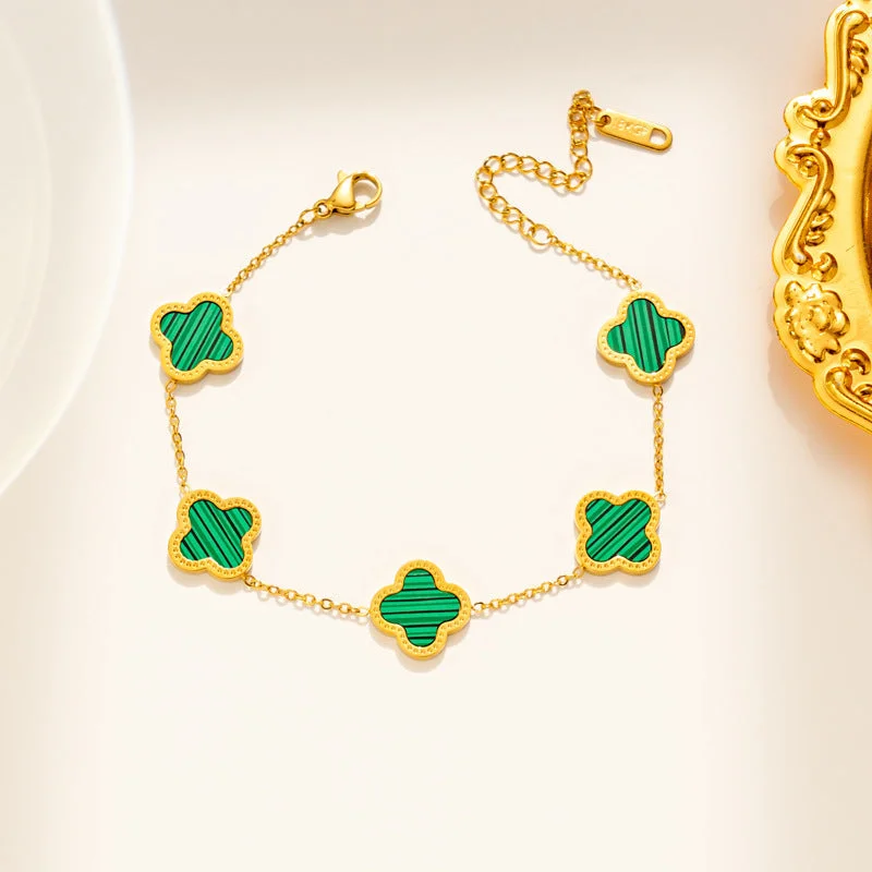 913 Golden Green Shell Bracelet