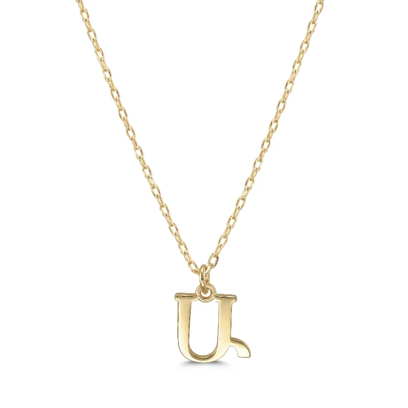 women’s luxury diamond necklaces-Armenian Initial Necklace Gold