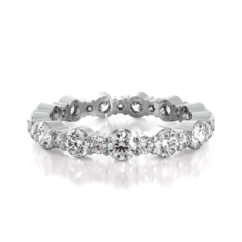 women’s custom diamond engagement rings-1.65 ct. Round Diamond Eternity Wedding Band