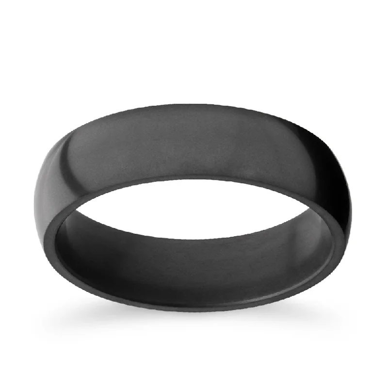 women’s stackable engagement rings-Elysium Nyx Matte Wedding Band