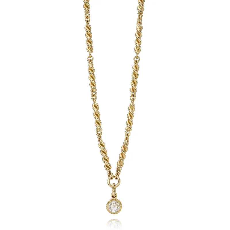 women’s minimalist gold necklaces-ARIELLE DROP NECKLACE