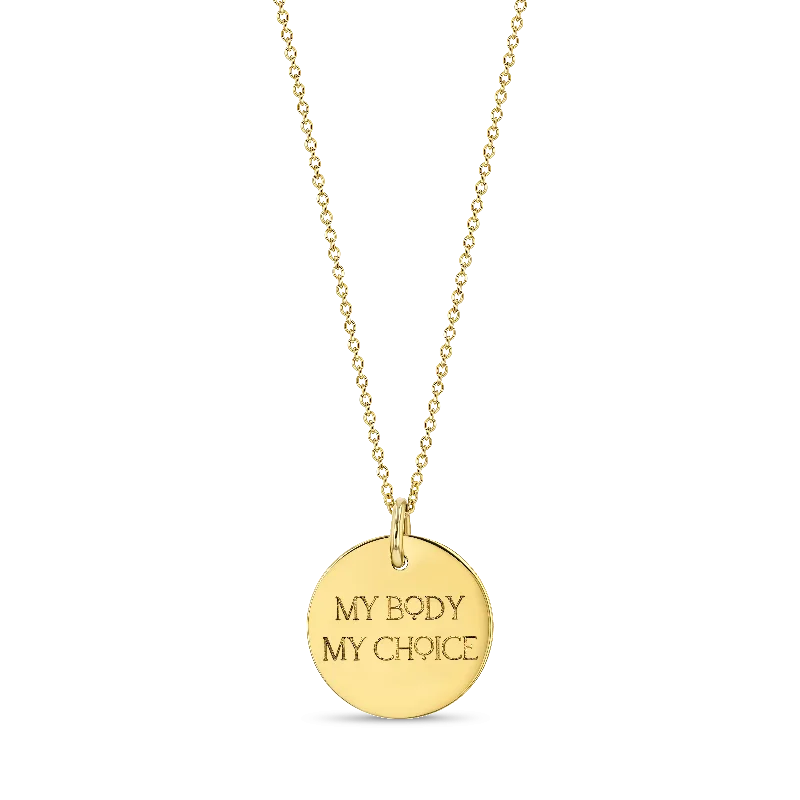 women’s geometric necklaces-My Body My Choice Charm Necklace