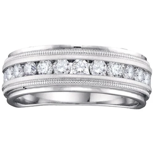 women’s diamond engagement rings under $1000-Signature 1/2 CTW Diamond Wedding Band in 14KT White Gold