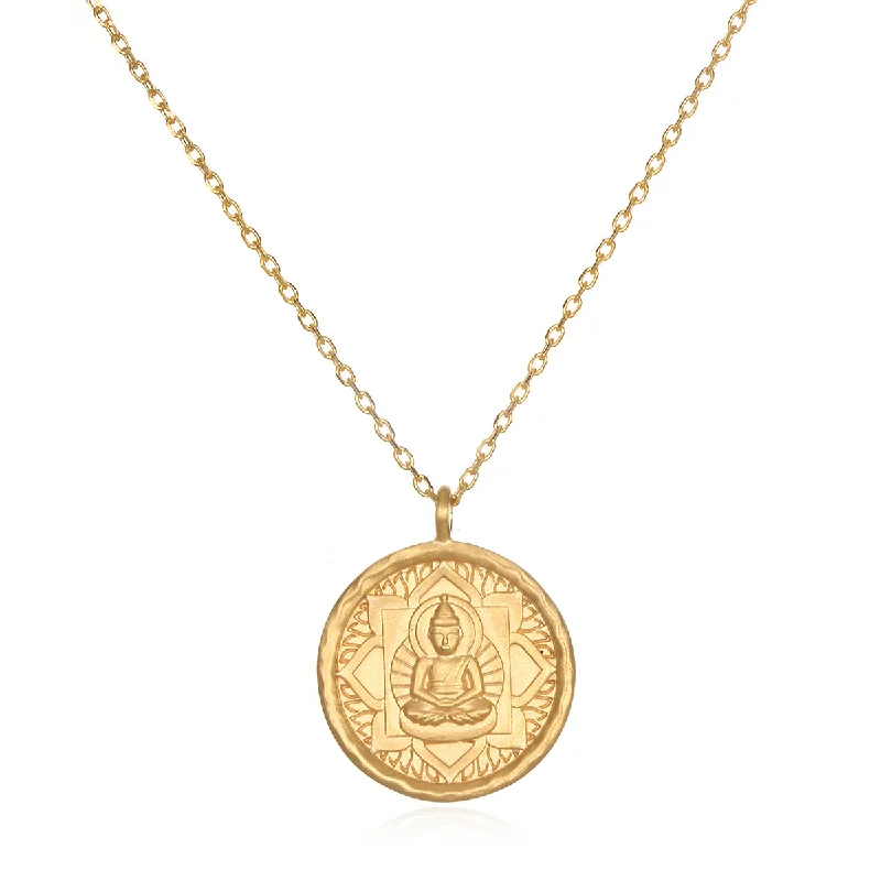 women’s adjustable necklaces-Buddha, Inner Peace Necklace