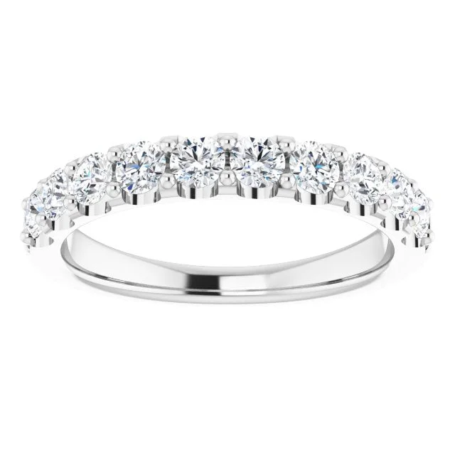 women’s affordable platinum engagement rings-0.75 ct.  Round Cut Diamond Wedding Band Classic Anniversary ring