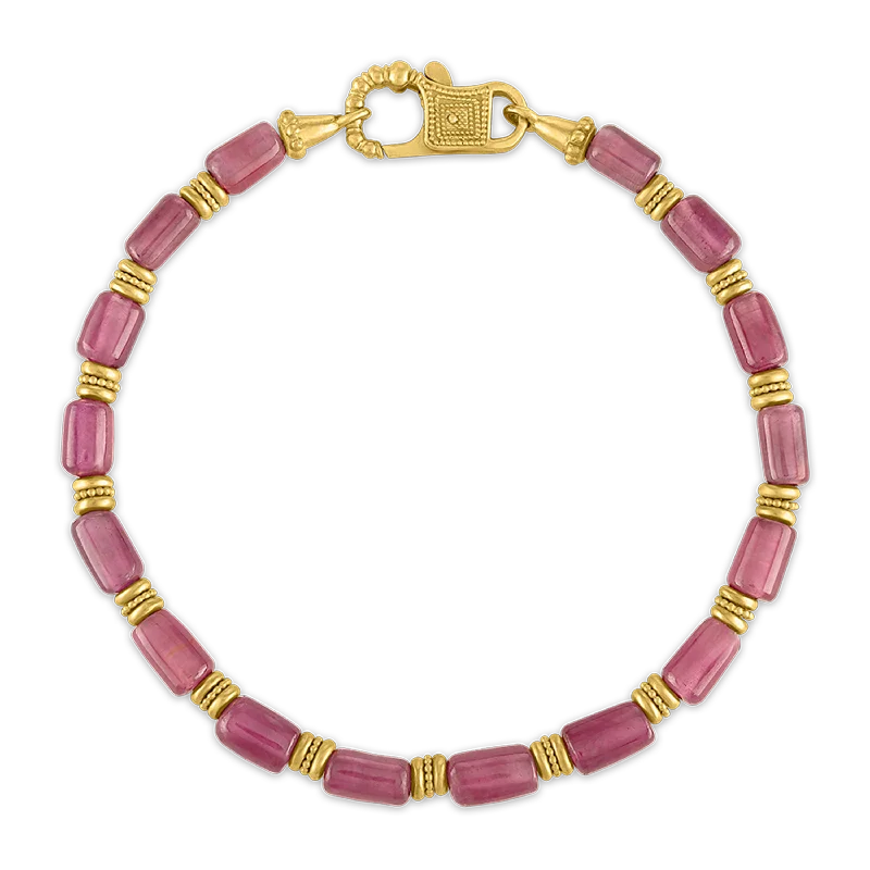 women’s designer bracelets-Ruby Bamboo Chain Bracelet