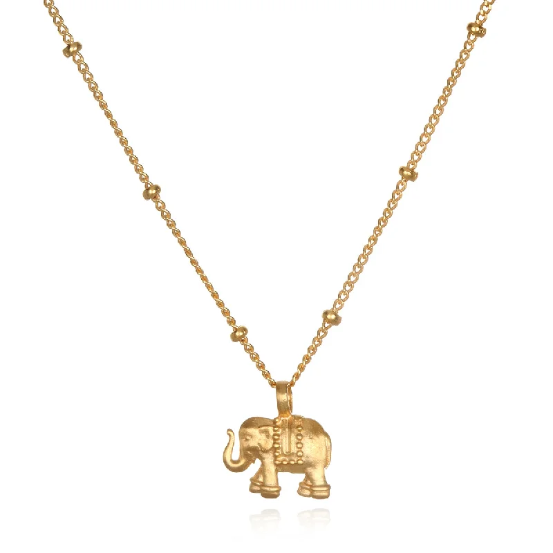 women’s trendy necklaces-Stand in Strength Elephant Necklace