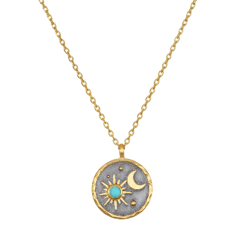 women’s moonstone necklaces-Celestial Birthstone Necklace - December