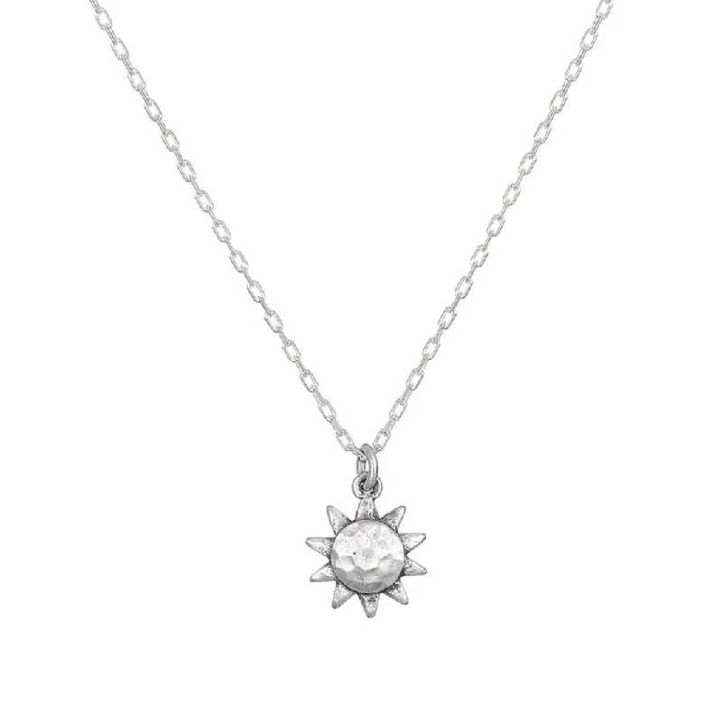 women’s pendant necklaces-Here Comes the Sun Silver Necklace