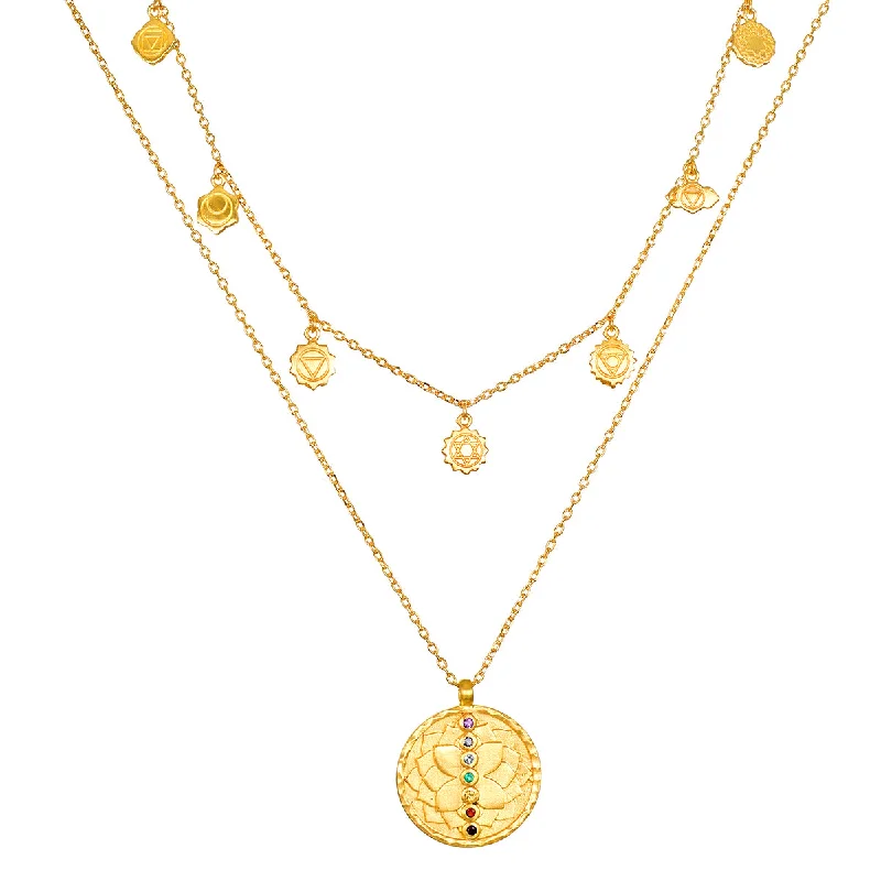 women’s layered necklaces-Intention of Balance Necklace Set