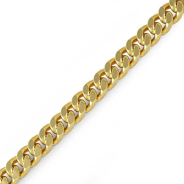 women’s large bangles-10MM Cuban Box Gold Plated Bracelet