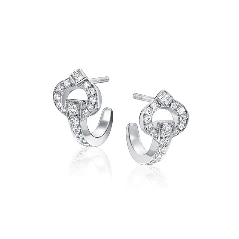 women’s unique earrings-Gallop 18K Gold Diamond Earrings