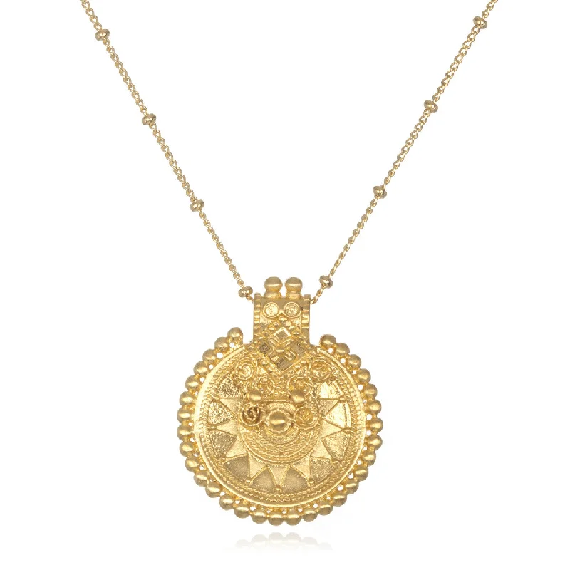 women’s chic necklaces-Gold Mandala Necklace