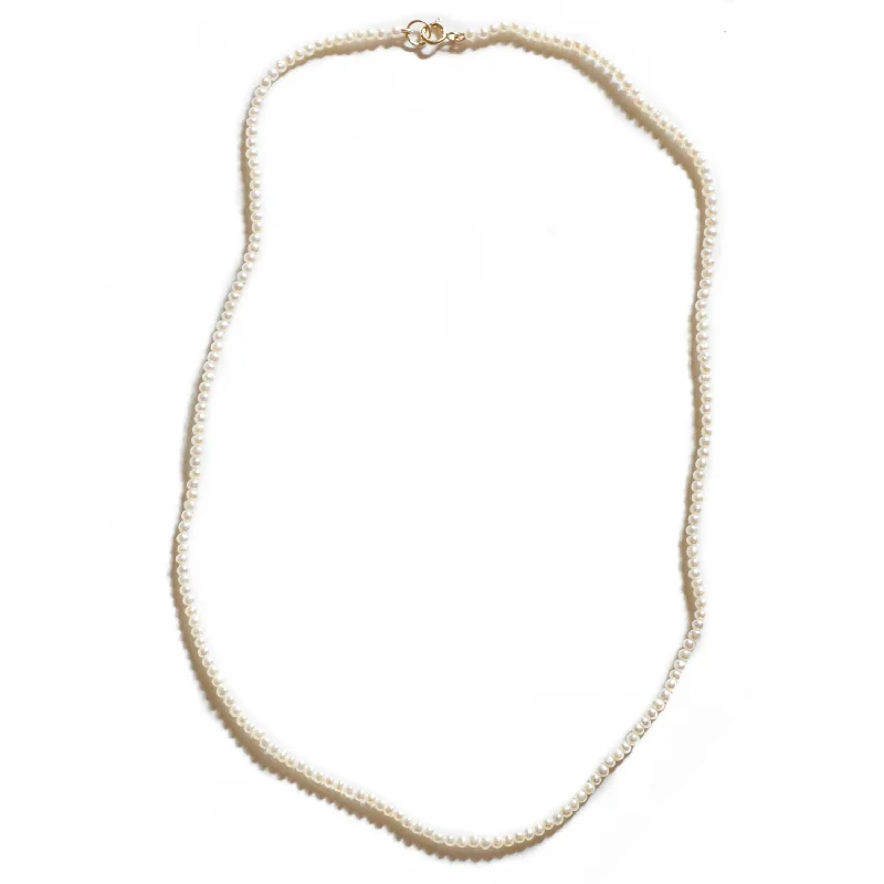 women’s delicate chain necklaces-Tiny Pearl Necklace