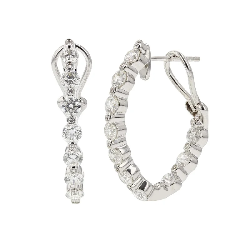 women’s luxury earrings-Inside Out V Hoop Earrings