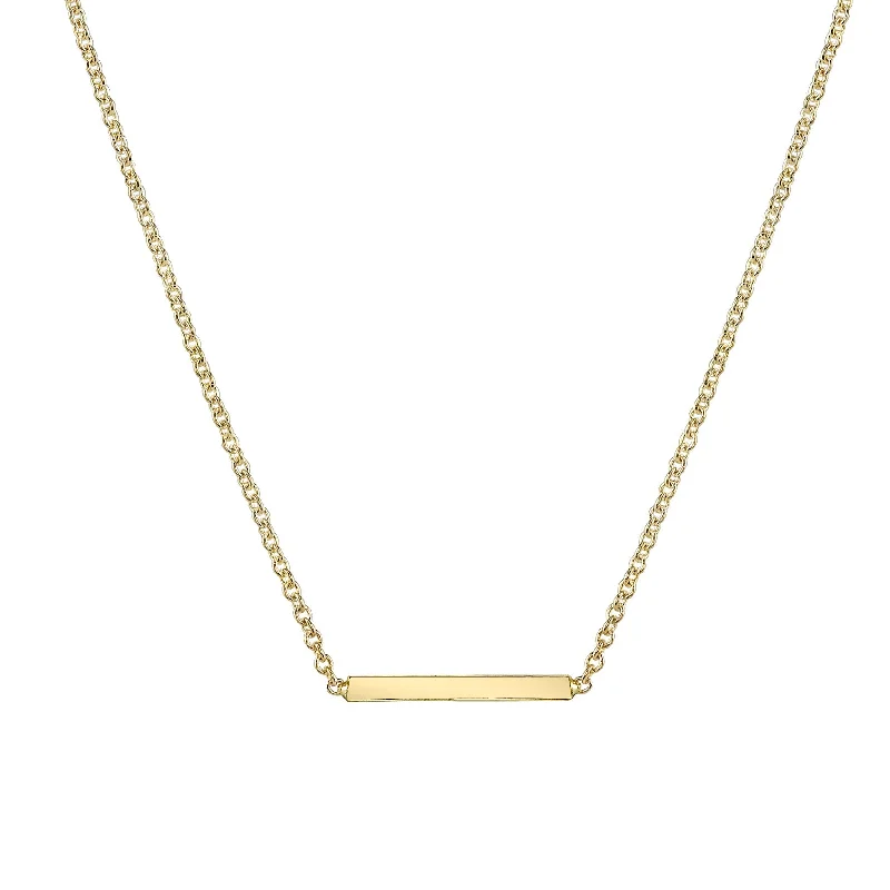 women’s colorful necklaces-Mini Straight Bar Necklace