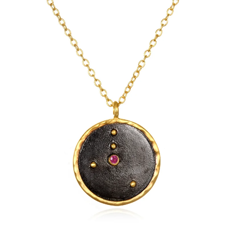 women’s vintage necklaces-Cancer Zodiac Necklace