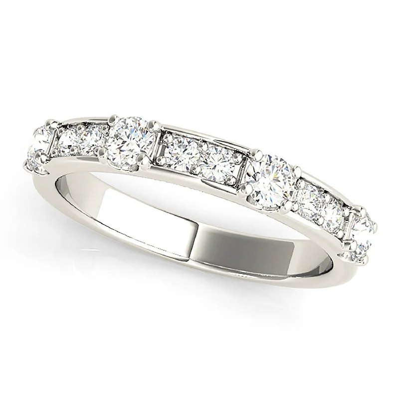 women’s minimalist engagement rings-0.65 ctw. Round Diamond Wedding Band