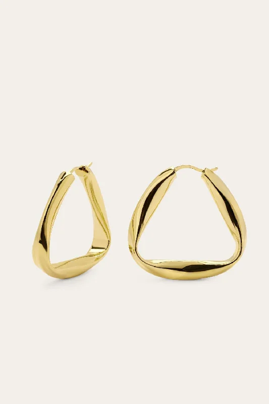 women’s dainty earrings-Super Loulou gold vermeil hoops