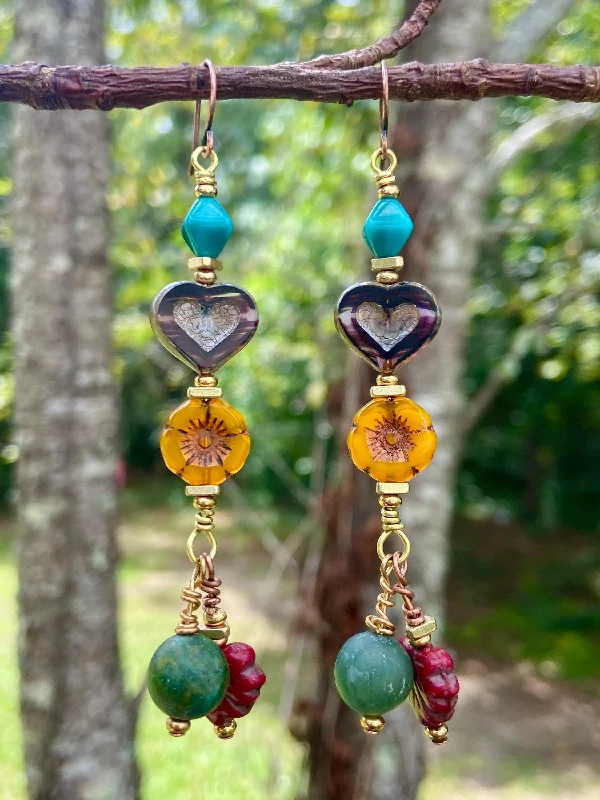 women’s handmade earrings-A Touch of Autumn Earrings