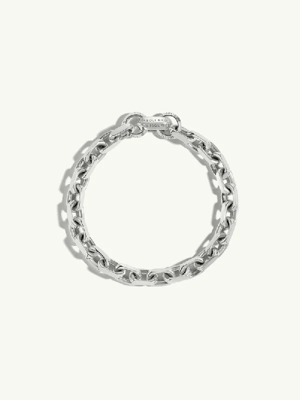 women’s vintage bracelets-Catena XL Diamond Cut Cable Chain Bracelet in Sterling Silver