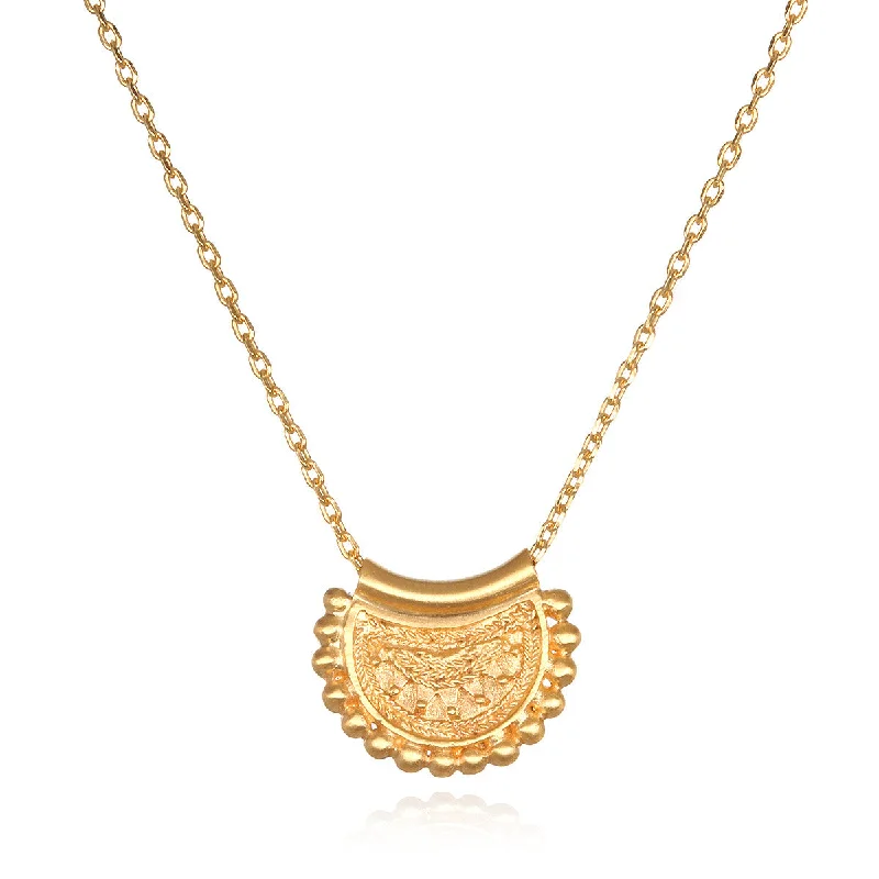 women’s trendy gold necklaces-Mini Mandala Necklace