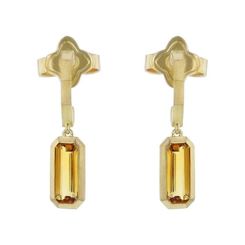 women’s long earrings-David Yurman Novella Drop Earrings with Citrine