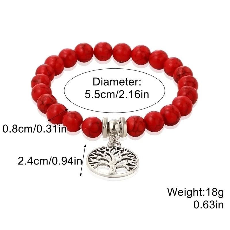 S2303-21 Lucky Tree Red Turquoise