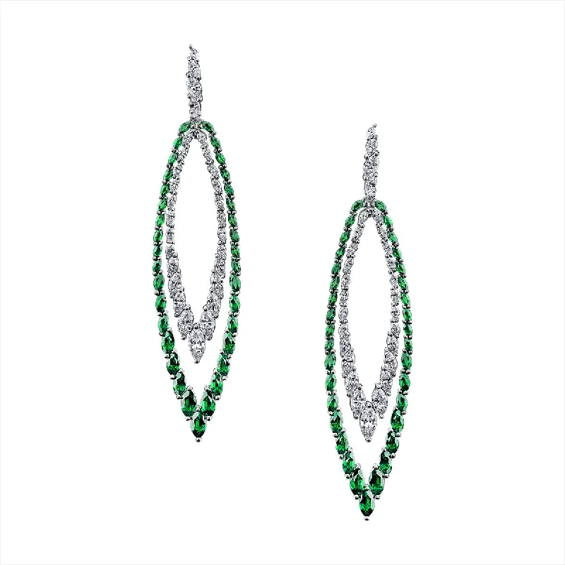 women’s textured earrings-Double Bella Linda Drop Earrings