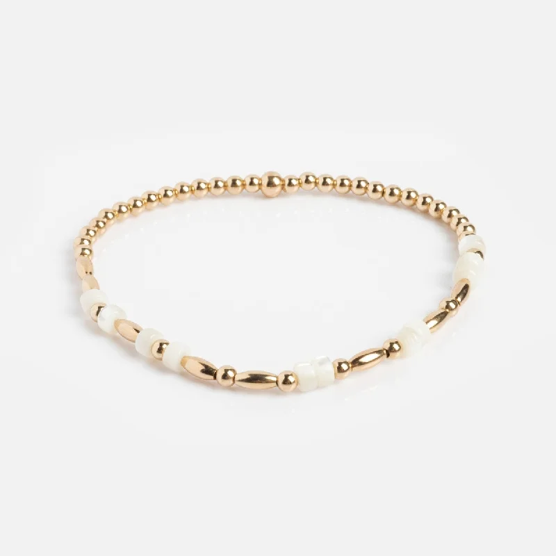 women’s delicate gold bracelets-Morse Code Stretch Bracelet