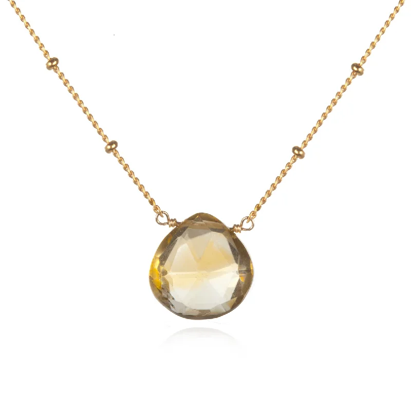 women’s birthday necklaces-Brighter Than Sunshine Citrine Necklace