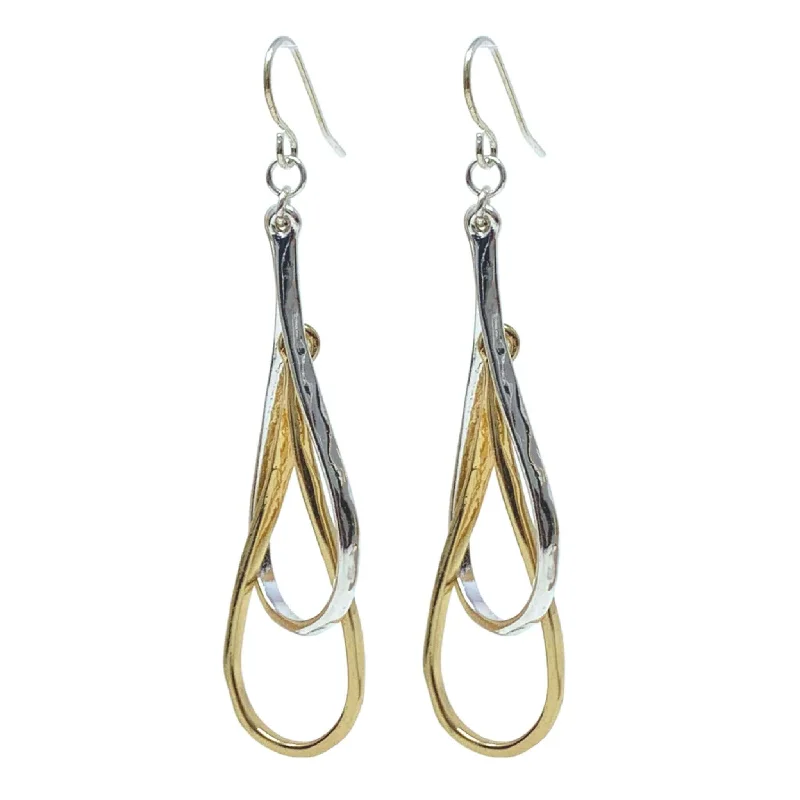 women’s dainty earrings-Double Hoop Teardrop Earrings