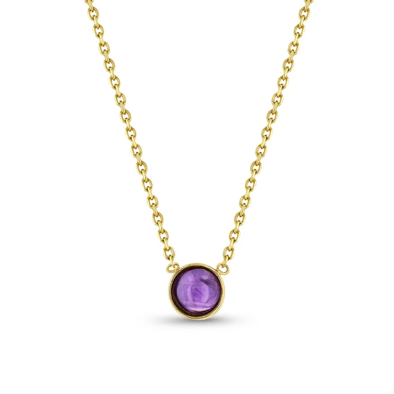 women’s elegant chain necklaces-Baby Cab Necklace - Amethyst