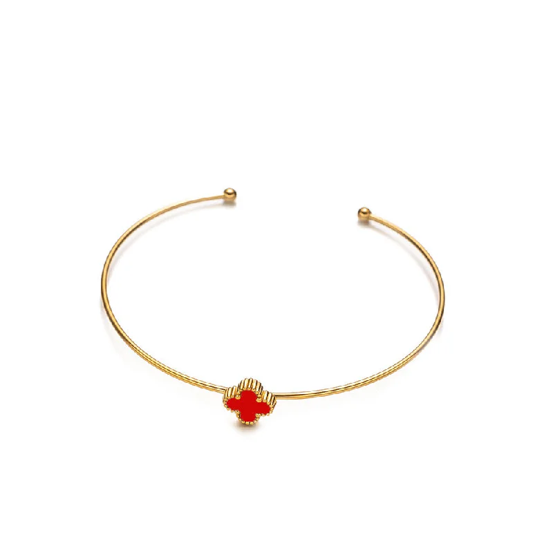 120 Red Shell Open Bracelet