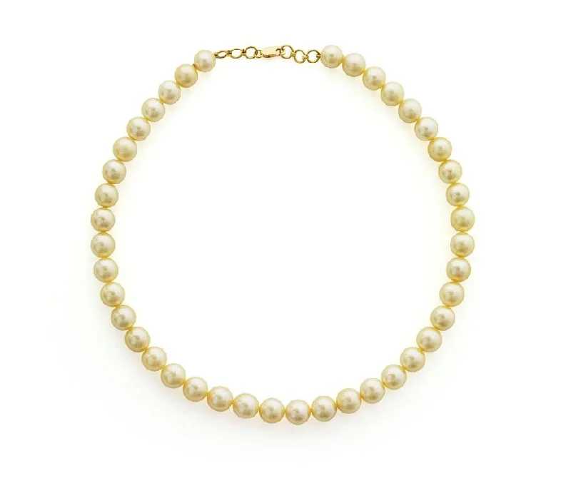 women’s vintage necklaces-22K Yellow Gold Pearl Necklace