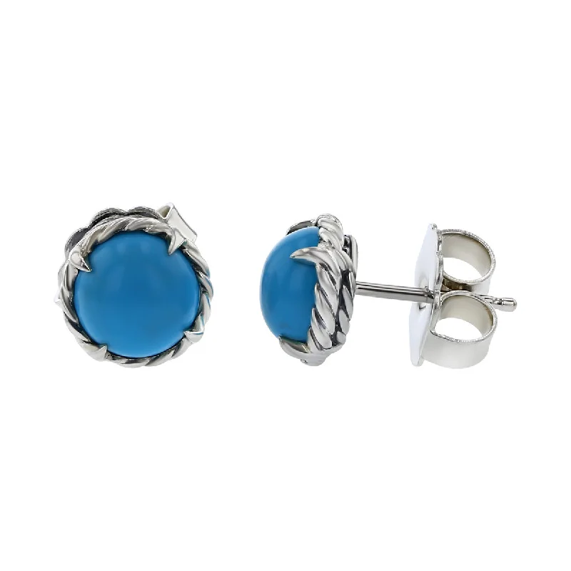 women’s cubic zirconia earrings-David Yurman Chatelaine Earrings with Turquoise