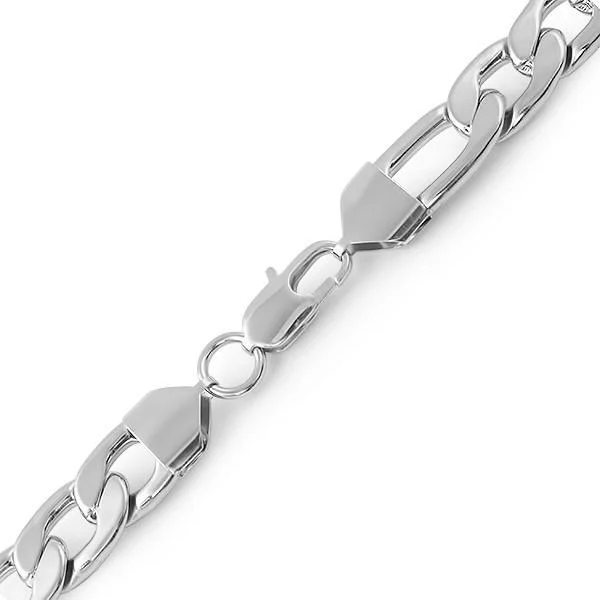 women’s pearl bracelets-Figaro Stainless Steel Bracelet 12MM