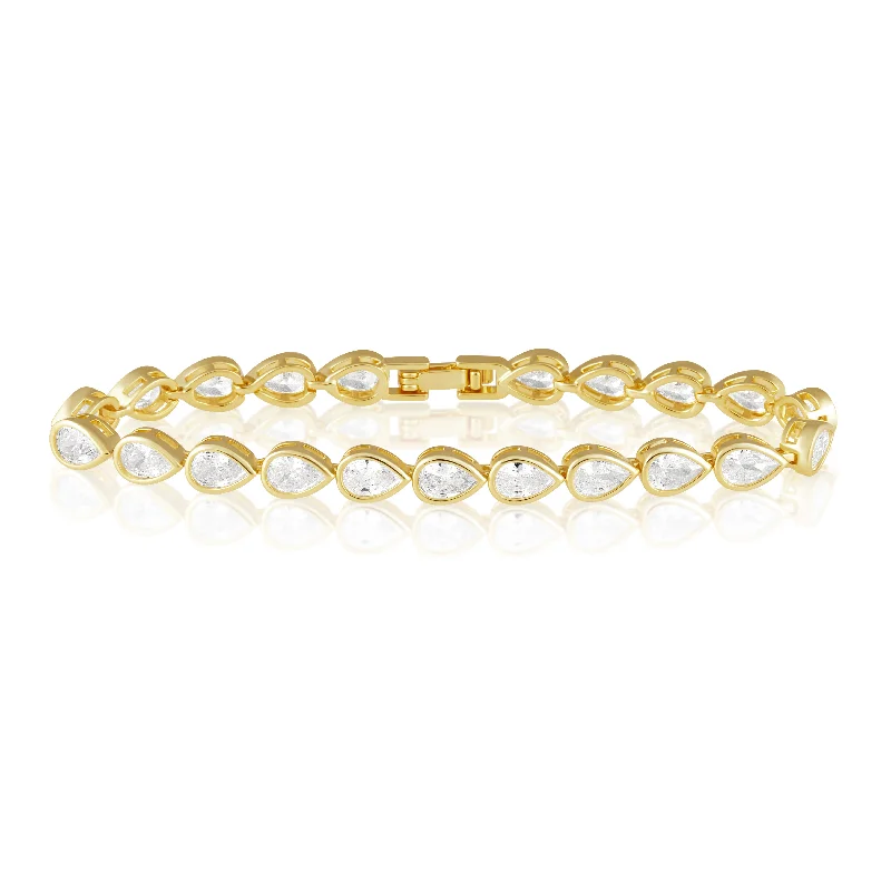 women’s crystal bracelets-Ines Raindrop Tennis Bracelet