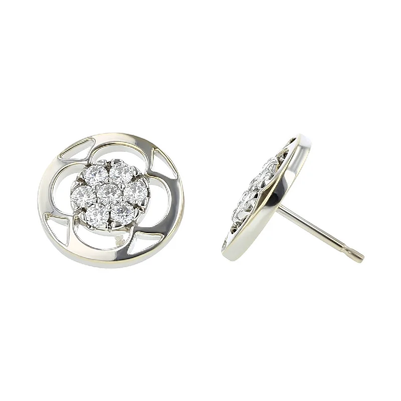 women’s luxury diamond earrings-Hearts On Fire Diamond Optima Button Earrings