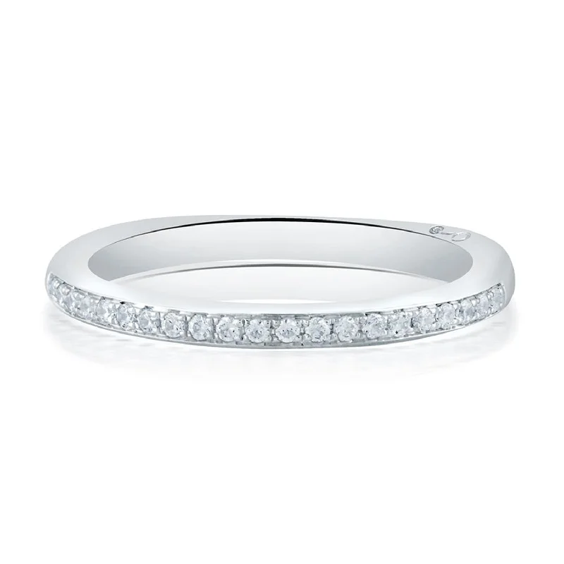 diamond engagement rings for women-A.Jaffe Signature Classic Pave Diamond Wedding Band MRS560/13