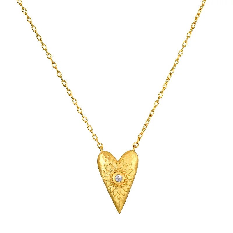 women’s rhinestone necklaces-Infinitely Loved Heart Necklace