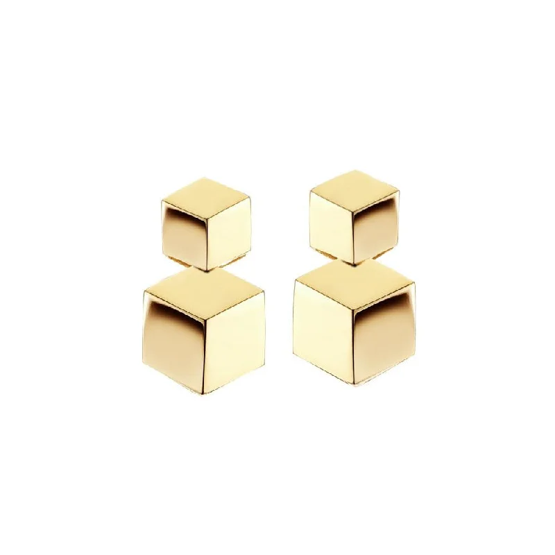 women’s mixed material earrings-Double Brillante Earrings