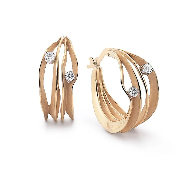 women’s long drop earrings-Dune Hoop Earrings