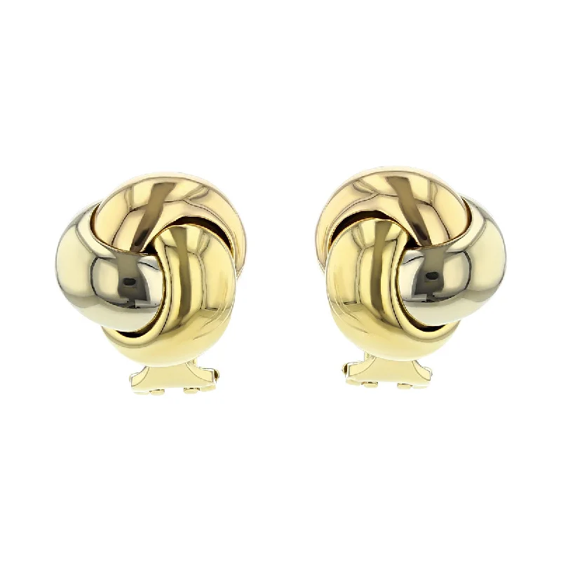 women’s elegant earrings-Cartier Love Knot Earrings in 18K Yellow and White Gold