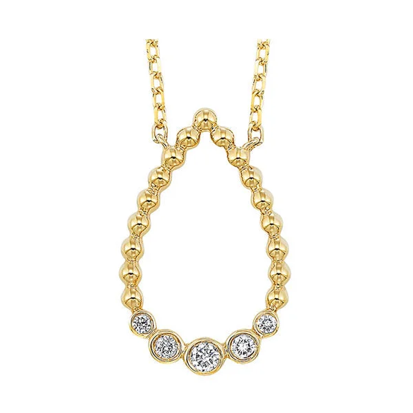 women’s classic gold necklaces-14K Yellow Gold Diamond Necklace