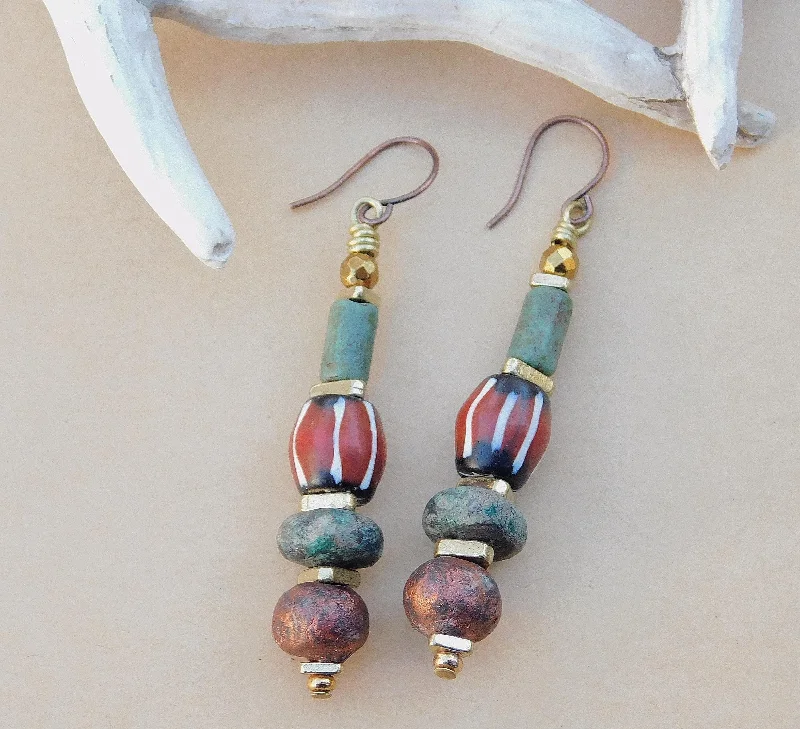 women’s multi-color earrings-Chevron Earrings