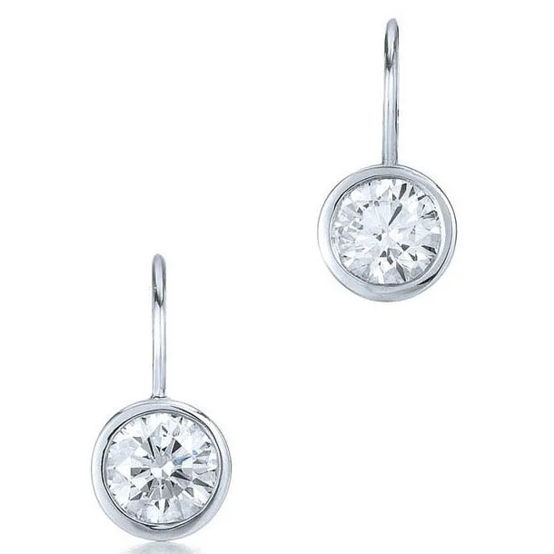 women’s trendy earrings-Classic Diamond Eurowire Earrings